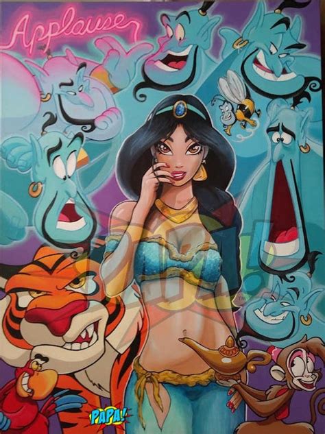 Sexy Disney Jasmine From Aladdin Pop Art Painting By Papa Now