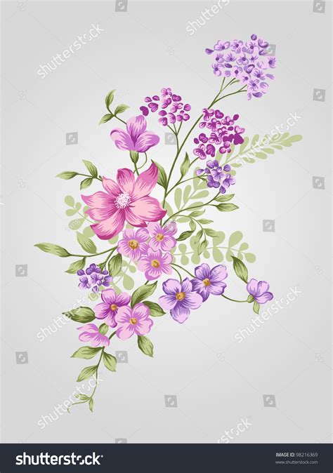 beautiful flower bouquet design simple background stock photo