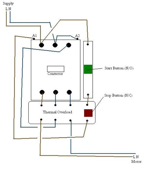 phase contactor wiring diagram   phase start stop wiring diagram electrical circuit