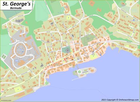 st georges map bermuda detailed maps  st georges town