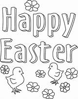Easter Coloring Printable Pages Happy Print Kids Freebies Ones Little Size sketch template