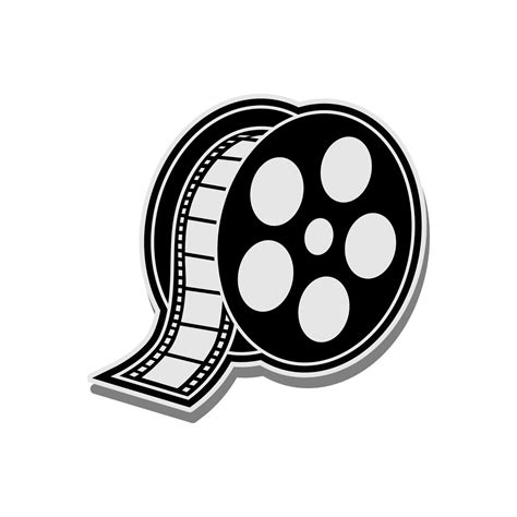 illustration negative film reel roll tapes   cinema video logo