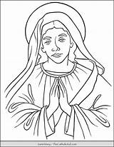 Virgin Thecatholickid Genevieve Catholic Blessed  sketch template