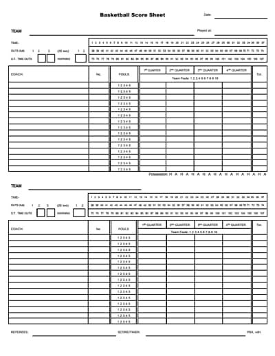 basketball score sheet   create edit fill print