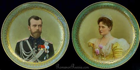 Tsar Nicholas Ii And Emprerss Alexandra Porcelain Plates