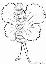 Coloring Thumbelina Barbie Pages Printable sketch template
