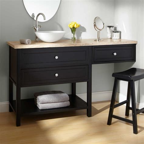 bathroom vanity single sink  makeup area home inspiration