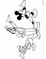 Mickey Goofy Mouse Coloring Printable Pages Pluto Donald Minnie Disneyclips Friends Disney Hugging Daisy Funstuff sketch template