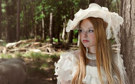 Wallpaper Face Trees Forest People Women Outdoors Redhead Model