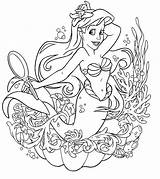 Coloring Pages Princess Ariel Mermaid Cleopatra Colouring Print Kids Realistic Library Clipart Popular Leia Coloringhome sketch template