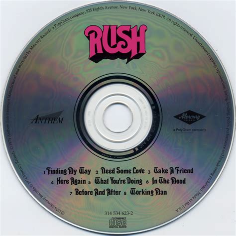 rush debut album album artwork