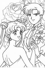 Coloring Pages Wedding Sailor Moon Tuxedo Anime Couple Printable Kids Print Manga Adult Sheets Mermaid Usagi Mamoru Sailormoon Mask Book sketch template