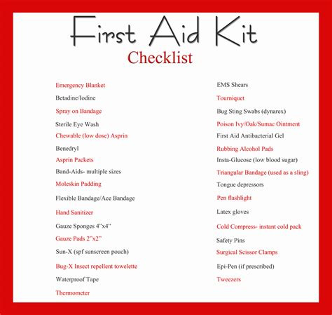 diy  aid kit checklist   aid kit     home