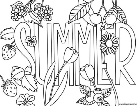 summer coloring pages   ideas  kids