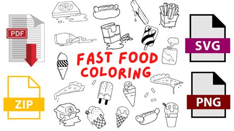 fast food coloring pages