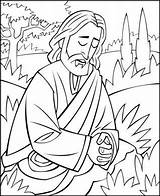 Gethsemane Praying Sunday Bible Sheets sketch template
