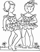 Coloring Pages Girls Girl Little Sheets Kids Printable Cool Vintage Colouring Activity Color Boys Outfit Family Surprise Bluebonkers Young Two sketch template