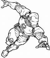 Superhero Ironman Capitan Draw Coloringtop Agrandar sketch template