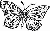 Coloring Cool Designs Butterfly Pages Butterflies Clip Clipart sketch template