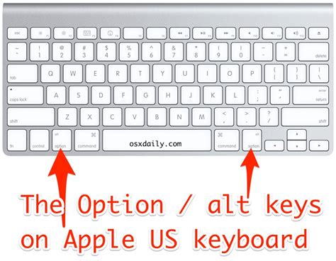 option key  mac keyboards