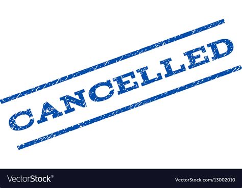 cancelled watermark stamp royalty  vector image