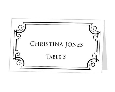 table number template printable instant   word  pages