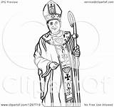 Bishop Clipart Staff Illustration Royalty Vector Dero sketch template