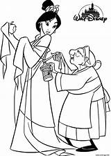 Mulan Princesse sketch template