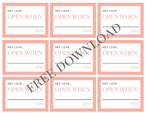 printable open  letters labels    ways