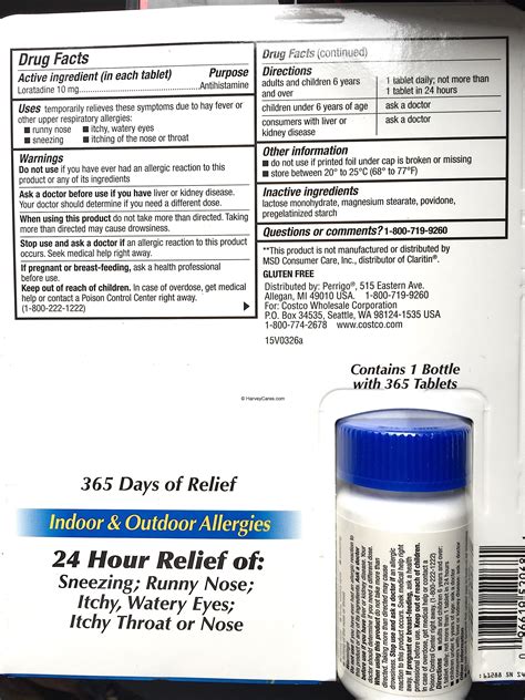 kirkland allerclear non drowsy allergy tablets product