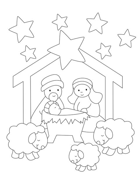nativity printables set  kids