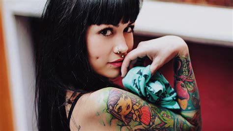1038989 model brunette photography tattoo black hair