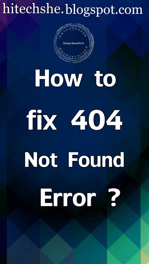How To Fix 404 Not Found Error