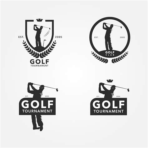 vector golf logo design