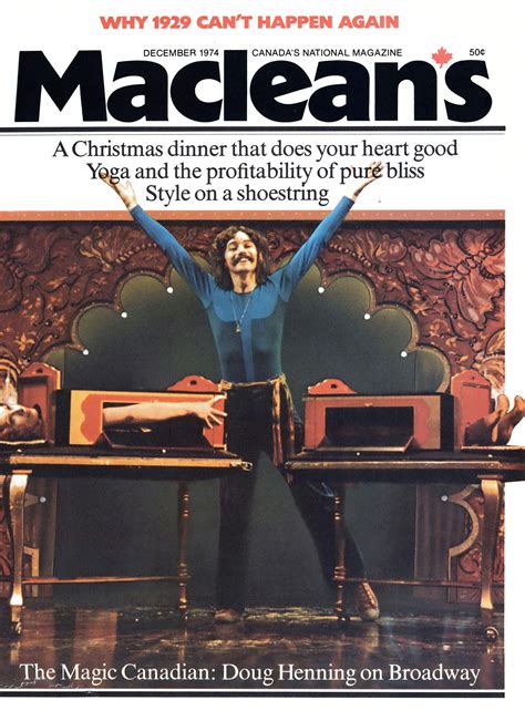 Macleans Magazine Interview Dec 1974 – The Doug Henning Project