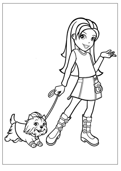 printable polly pocket coloring pages  kids