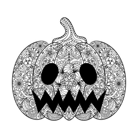 creepy halloween  adults coloring page  print  color