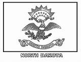 North Dakota State Coloring Flag sketch template