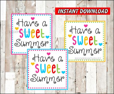 sweet summer   school year tags classmate gifts etsy