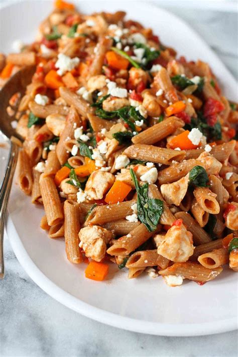 pot pasta recipe  chicken spinach healthy dinner recipe