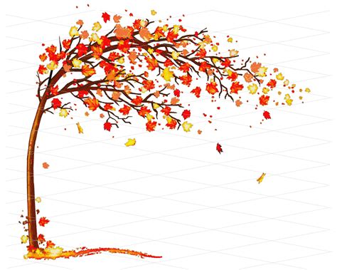 fall png tree  autumn falling leaves bent   etsy