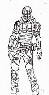 Titanfall Pilot Coloring Pages Template Female Sketch sketch template