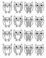 Owls sketch template
