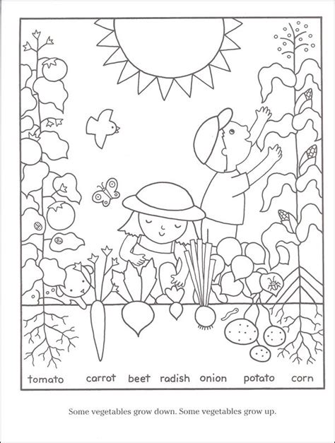 gardening coloring pages  coloring pages  kids preschool