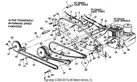 mtd     hp rear tine tiller rb   parts diagram  drive assembly rb