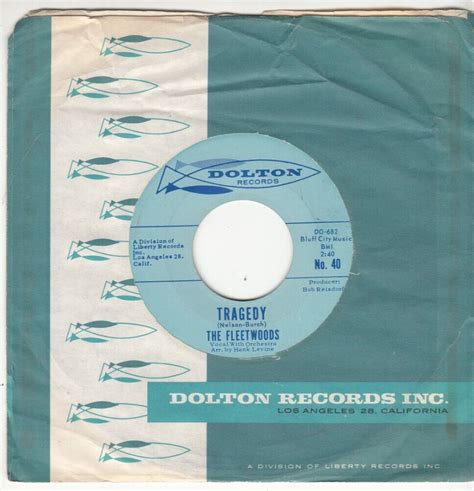 the fleetwoods tragedy little miss sad one original dolton records