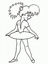 Ballerina Positions Arabesque Jazz sketch template
