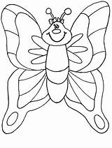 Coloring Pages Butterflies Butterfly Children sketch template