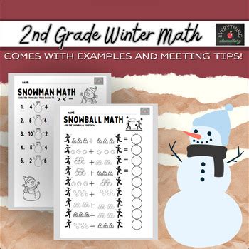 grade math worksheets winter themed math   elem