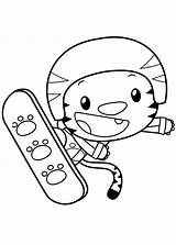 Coloring Pages Snowboard Rintoo Snowboarding Lan Kai Hao Ni Transportation Fanpop Tiger Coloriage sketch template